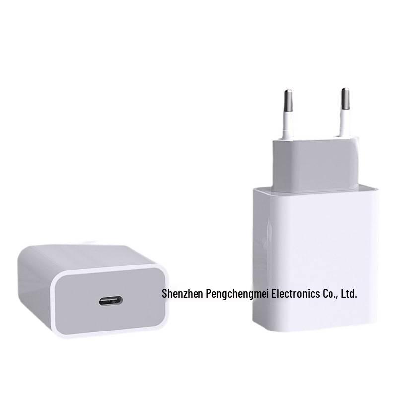 Быстрое зарядное устройство USB-C мощностью 20 Вт для мобильных телефонов - Стандарт ЕС/Великобритании, Адаптер Type-C 3A