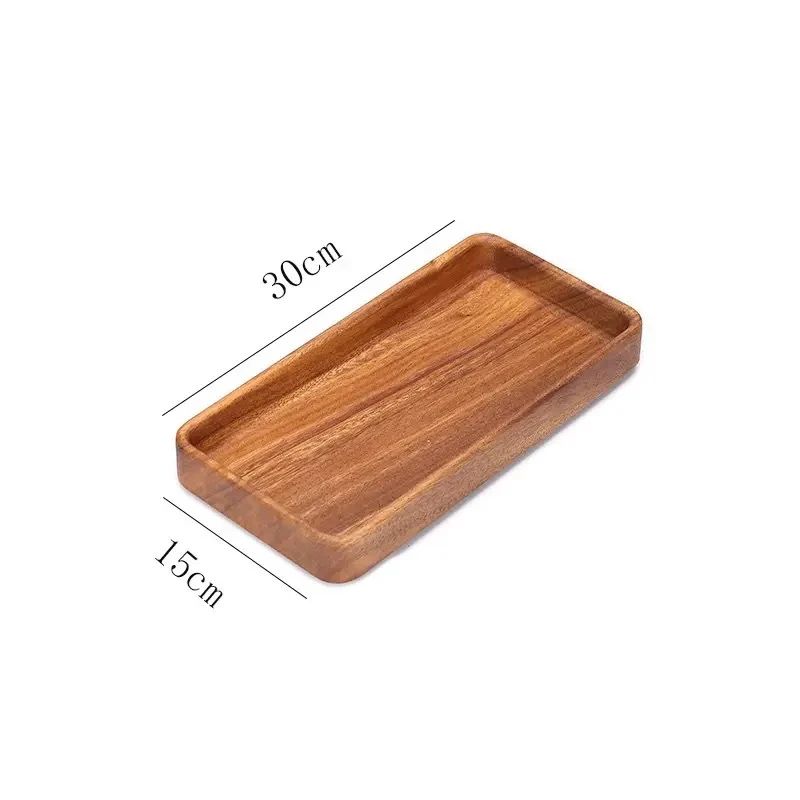 Stackable Wooden Tray Desktop Wood Storage Nut Box Creative Dessert Fruit Plate Creative Japanese Tableware Home Decoration