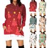 Women's Fashion Loose Casual Pocket Long Sleeve Hoodie Printed Sweatshirt Top