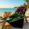 Manchester Customize Text Beach Towel Quick-Dry Soft Microfiber Perfect for Traveling Yoga Camping and Swimming