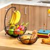Скандинавская портативная корзина с фруктами, подвесная стойка для бананов, двухслойная корзина с фруктами, съемная стойка для хранения закусок