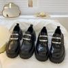 British Grow Loft Mary Jane Single Shoes Women's Spring and Autumn 2025 New Sweet Cool Metal Buckle Platform Small Leather Shoes