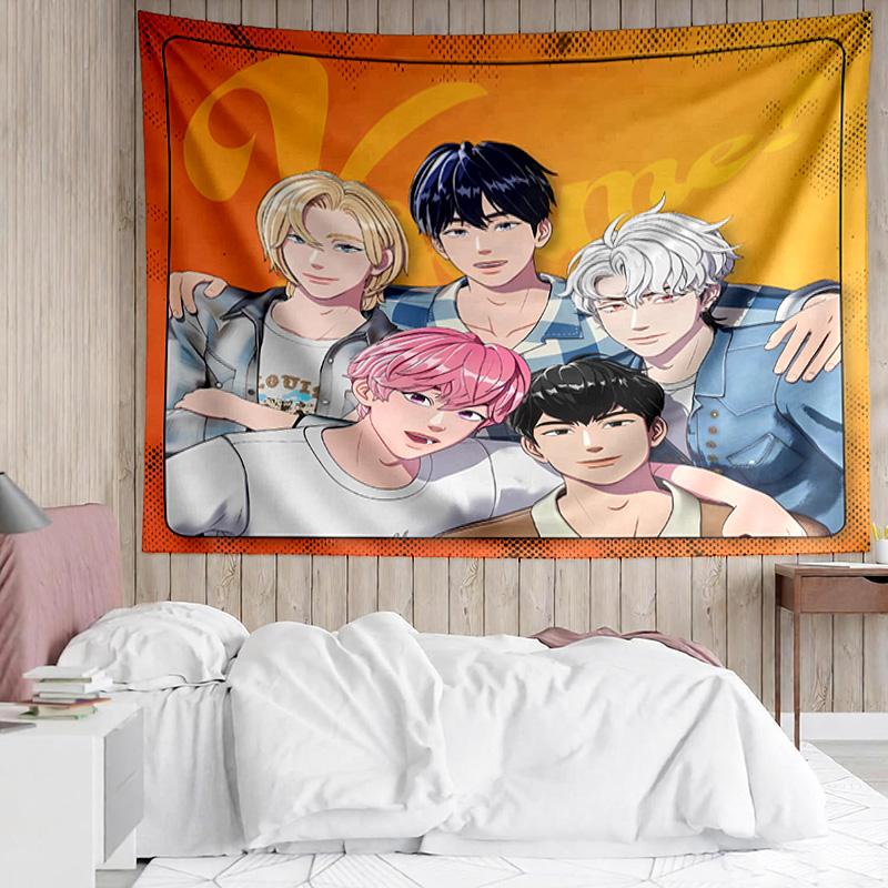 Kpopo Plave Tapestry for Bedroom Aesthetic Classroom Tapestries Wall Hanging for Living Room Dorm Office,Ideal Creative Gift