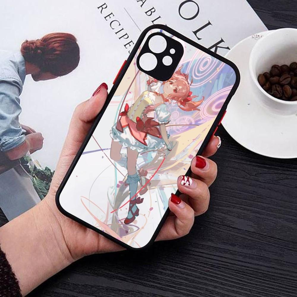 Чехол для телефона Puella Magi Madoka Magica для iPhone 14 11 12 13 Mini Pro Max 8 7 Plus X XR XS MAX Полупрозрачный матовый чехол