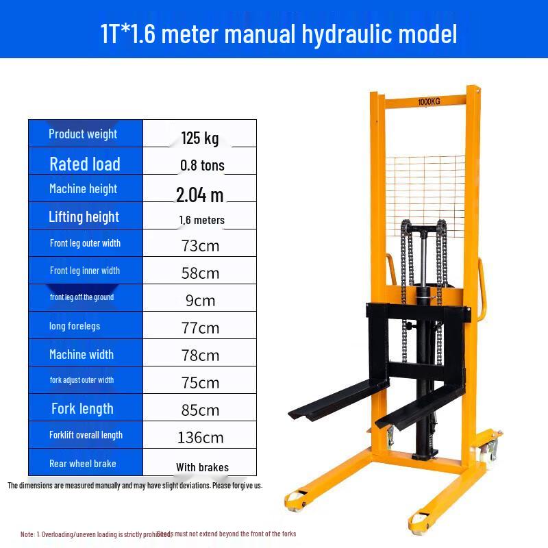 Manual Hydraulic Stacker Forklift