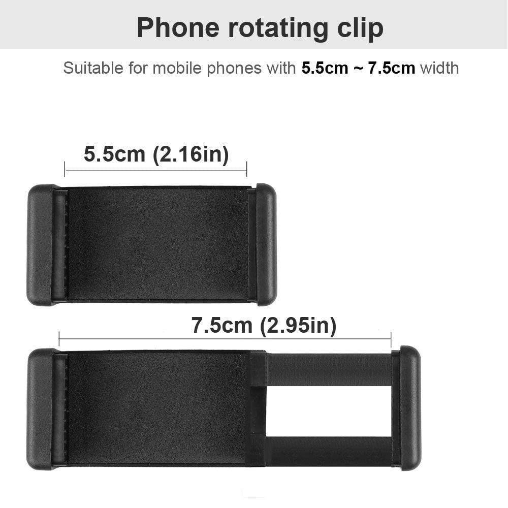 Держатель для телефона для гитары с вращением на 360 градусов, держатель для телефона на головке грифа гитары/бас-гитары, зажим для грифа гитары для электрогитары/бас-гитары