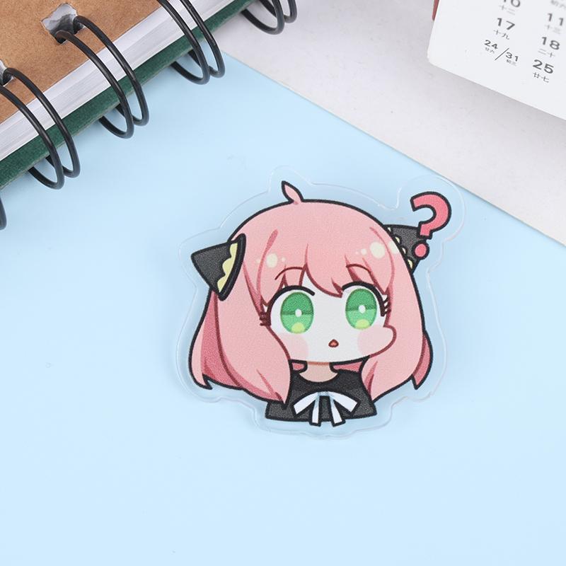 Значок с героями мультфильмов, аниме, шпион, семейная периферия, Арния, акриловая брошь, милое выражение, сумки для одежды, декоративная подвеска-паста