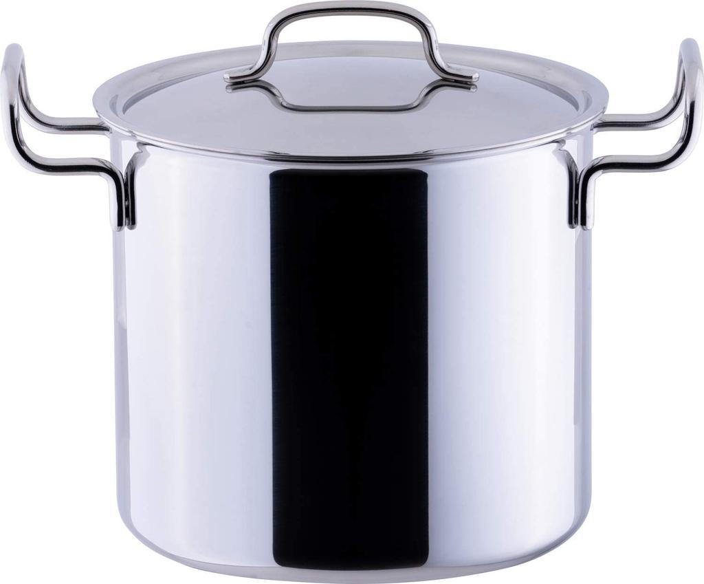 Miyazaki Seisakusho GEO Deep Made In IH Compatible with All Heat 15 Year Warranty Two-handled Pot, 21cm, Japan, Compatible, Sources, GEO-21D