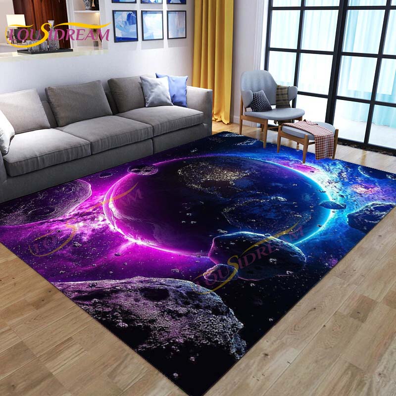 3D цветной космический коврик Galaxy ковер звездное небо ковер для гостиной спальня диван планета ковер детский игровой коврик напольный коврик домашний декор