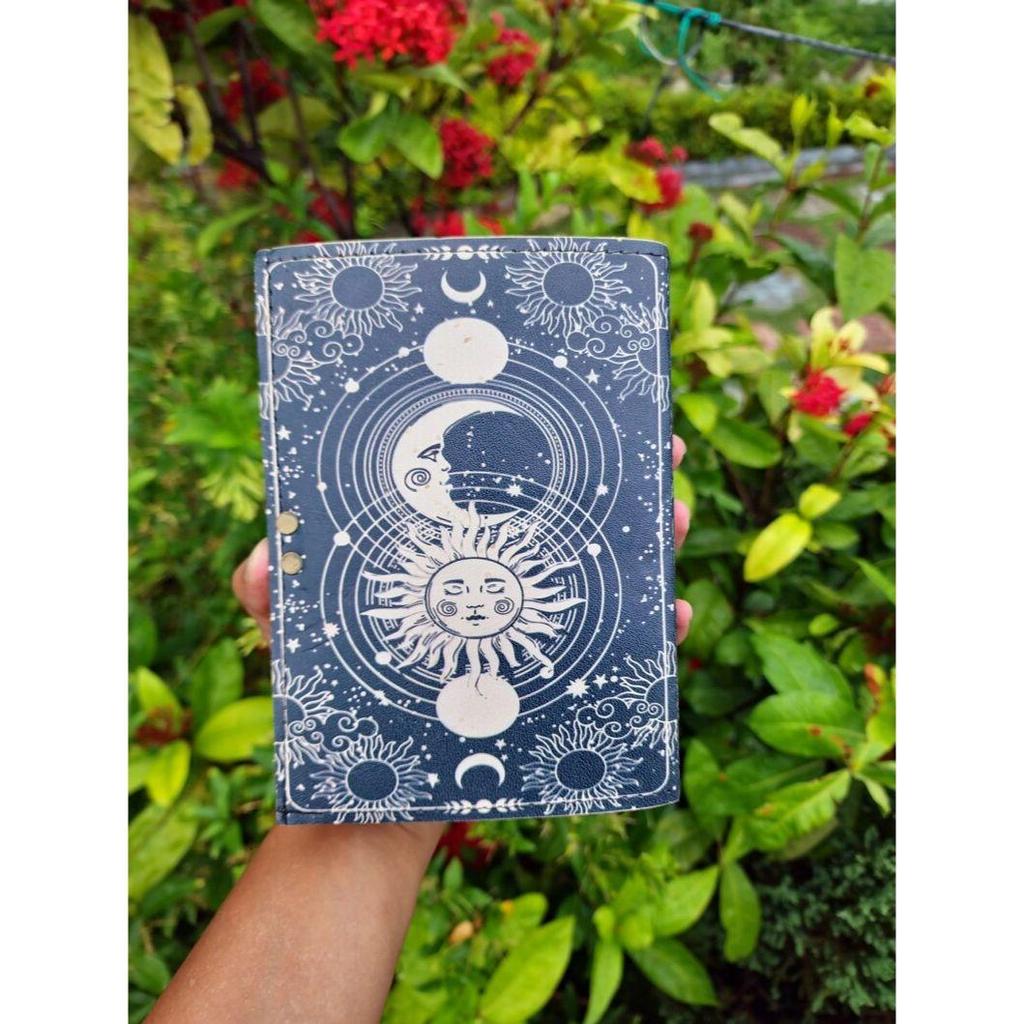 Винтажный кожаный журнал «Солнце и Луна», кожаный альбом для рисования, книга теней, гримуар «Солнце и луна», подарок для него, рождественский подарок, подарок на день отца