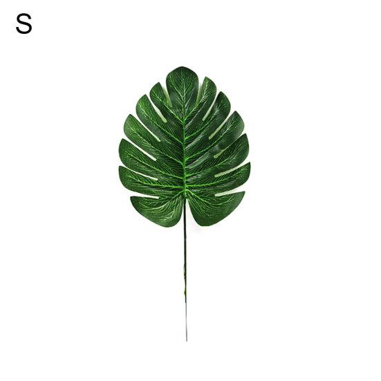 2Pcs Artificial Tropical Monstera Leaves Wedding Party Home Table Decoration