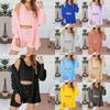 Home Wear Long Sleeved Plush Casual Three Piece Set Jacket Vest Shorts Sports Suit