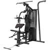 Multifunctional Training Station, Home Fitness Machine for Over 10 Exercises, Weights, Adjustable Fitness Bench, Black