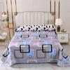 Bed Sheet Polyester Cotton Printed Fitted Sheet Bedding Flat Sheet Soft Breathable Bed Linens (No Pillowcases )