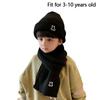 Thick Hat Scarf Set Cute Warm Scarf Fashion Pullover Hats  for Baby