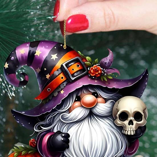 Календарь Адвента на Хэллоуин 2025 Ужасающий кулон-гном Коробка для отсчета 24 дней Милые мини-персонажи