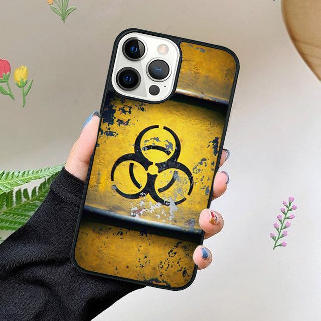 Nuclear Radiation Warning Sign Phone Case For iPhone 17 Air 15 16 11 12 13 14 Pro Max Cover For iPhone 17 Air Max Plus Fundas