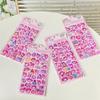 4 Pcs 3D Crystal Glow Stickers - Mix Sanrio Capybara Kuromi Decals Ideal for DIY Handbook Journal & Decor Gifts