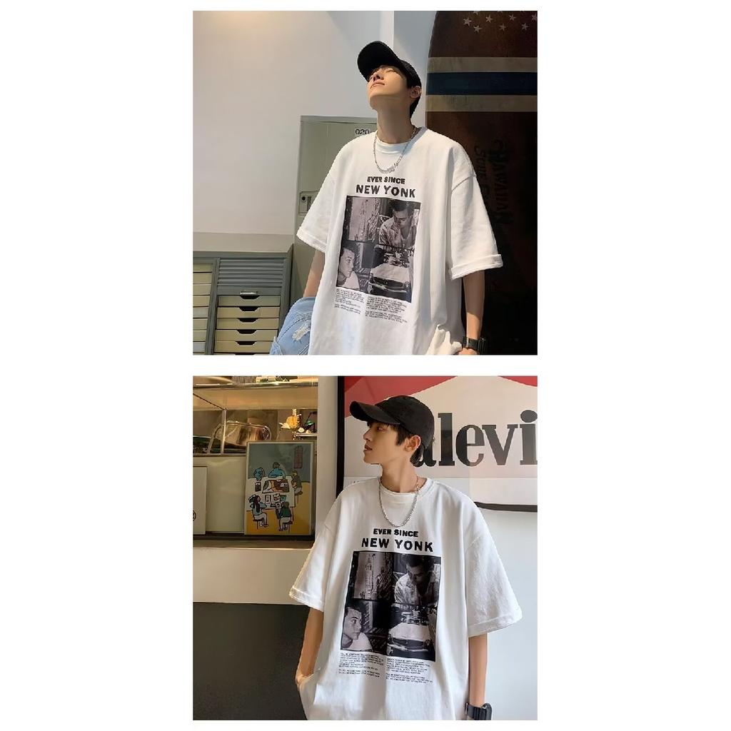 Мужская модная футболка с круглым вырезом и короткими рукавами с принтом для лета, свободный повседневный топ