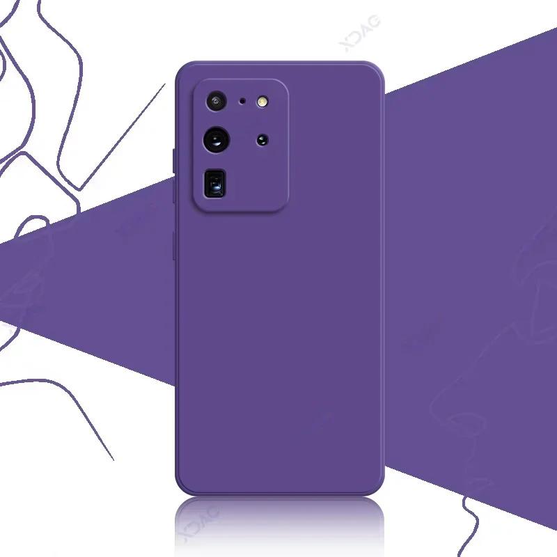 Чехол для мобильного телефона Samsung Galaxy S20 FE Plus Ultra SamsungS20Ultra S20Plus 5G Мягкий квадратный жидкий силиконовый чехол-сумка