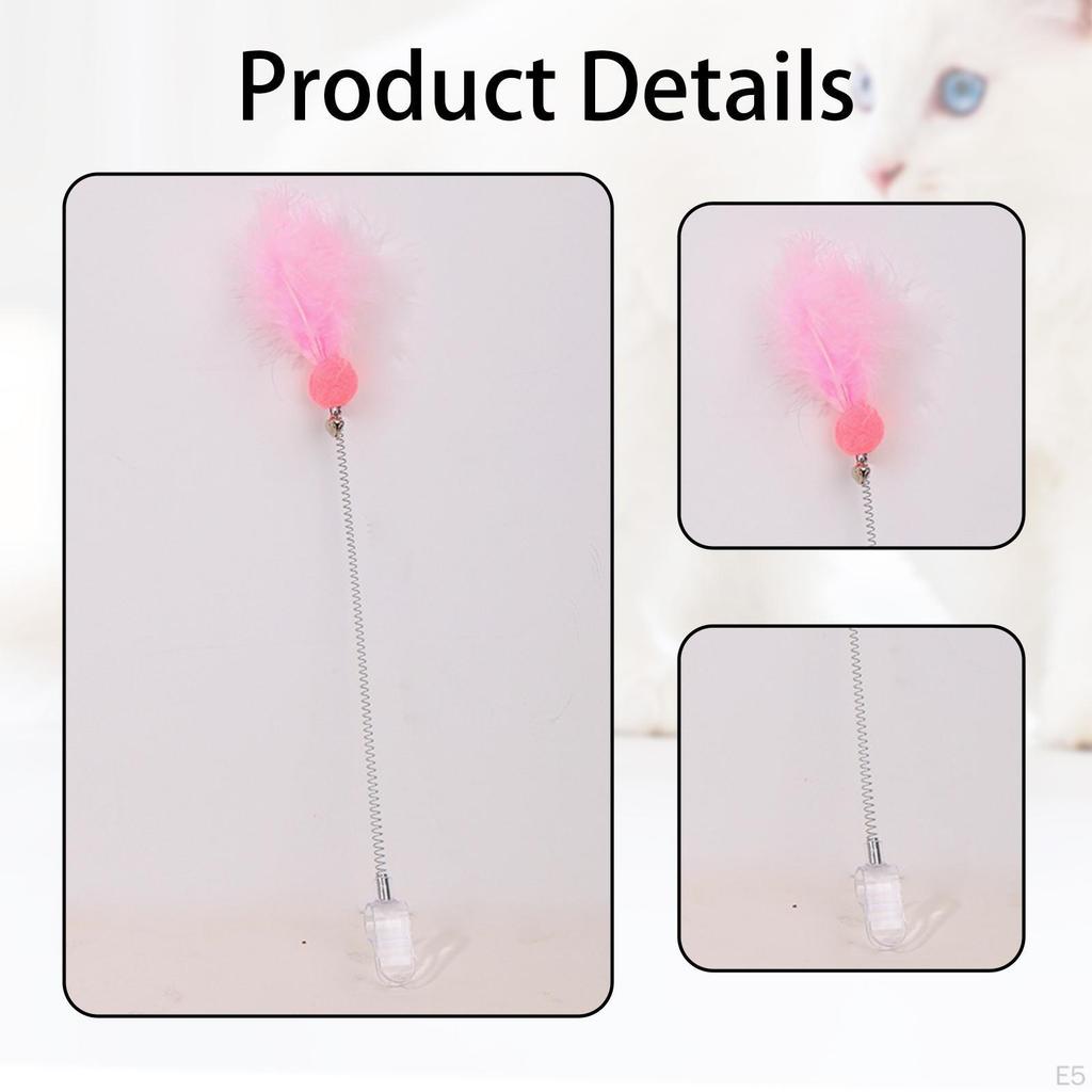 Кошачья игровая удочка с перьевым колокольчиком для увлекательной активности и веселья