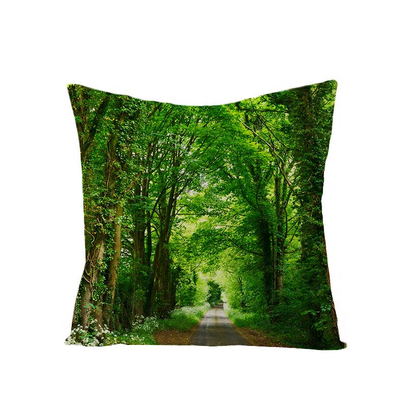 Дом Тропическое Растение Зеленые Листья Полиэстер Наволочка Дом Скандинавский Стиль Подушка Подушка для Талии Наволочка