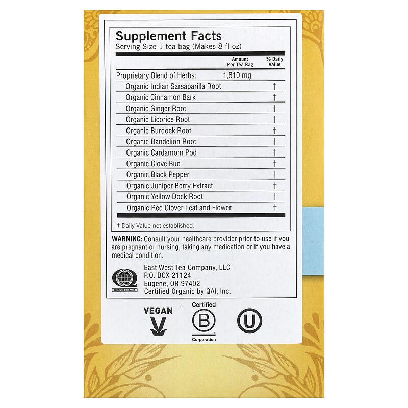 DeTox, Caffeine Free, 16 Tea Bags, 1.02 oz (29 g)