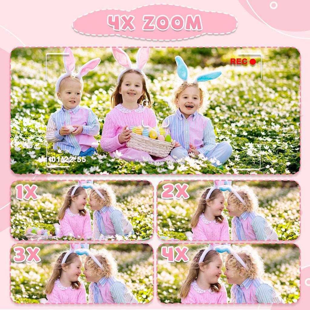 Детская камера 1080P HD Цифровая видеокамера для малышей 2,0-дюймовая детская камера с силиконовыми чехлами Игрушки для подарков на Рождество и день рождения