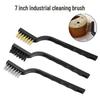 Набор мини-проволочных щеток: Удаление ржавчины и очистка с помощью медной, нейлоновой и железной щетины