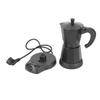 All Aluminum Black Electric Mocha Pot Italian Espresso Coffee Cooker Household Portable Fast Heating Electric Coffee Pot