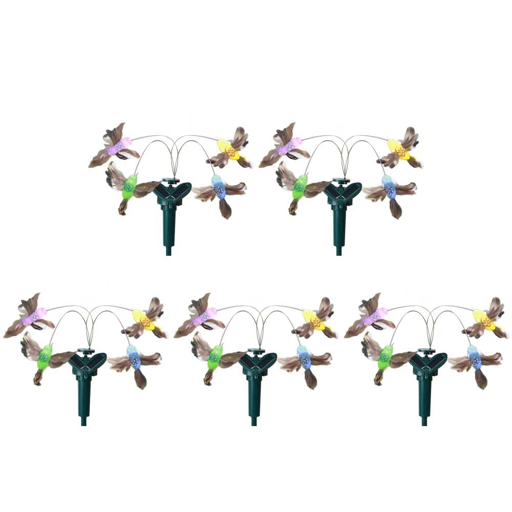 Солнечные летающие колибри для помещений и улицы, танцующие порхающие бабочки, водонепроницаемые, творческая атмосфера для домашних дорожек
