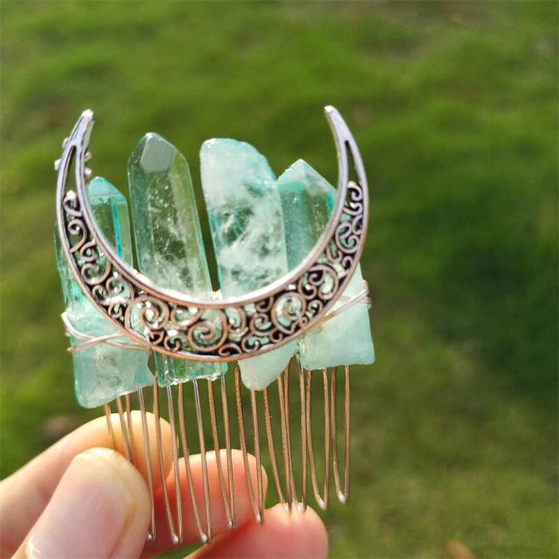 Гребень для волос Ручной работы Хрустальная Корона – 10-зубцовый Европейский и Американский стиль Аксессуар для волос