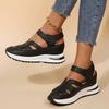 Fashion Womens Wedges Sandals Platform Solid Color Open Toe Casual Beach Slipon Sandals