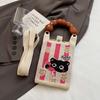 Вязаная сумка для мобильного телефона Новое удобное хранение Студенческая милая мультяшная модная сумка-мессенджер