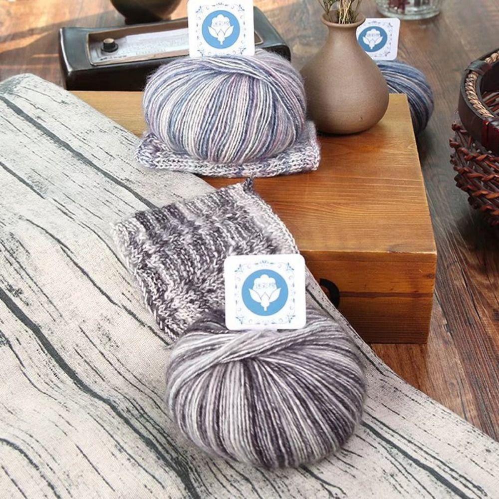 Manual Hand Knitting Yarn Multicolored Crochet Thread Yarn Sturdy Knitting Wool Yarn  Blanket