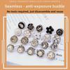 Women's Anti-Exposure Hidden Button Brooch Pin for Clothing Fixation