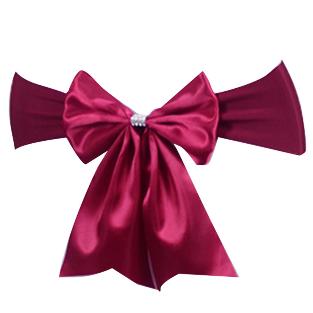 Полиэстеровый бант на стул, эластичная лента для стула, идеально подходит для свадебных украшений и праздничных мероприятий, мягкий и прочный материал