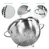 Navaris passoire en acier inoxydable - égouttoir en inox ø 24 cm x 14 cm - passoire sur pied avec poignée - ustensile cuisine pour