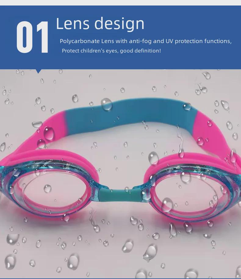 Waterproof, Anti-Fog Silicone Swimming Goggles for Girls