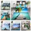 3D Landscape Pattern Bedding Set Summer Coast Duvet Cover Pillowcase 2/3 Pieces AU240 * 270 Full Size Home Decoration
