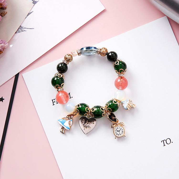 SCIONE Часы в стиле бохо для девушек с замком в виде любовного письма, цветные стеклянные бусины, креативный браслет из бисера