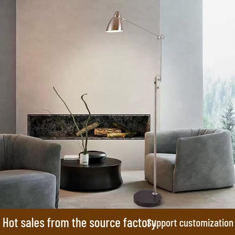 Premium Long Arm Desk Lamp - Minimalist Eye-Protection Office & Reading Floor Light