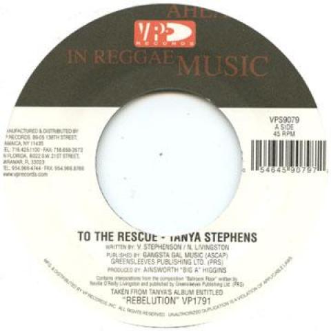7-дюймовая пластинка TANYA STEPHENS - To The Rescue / Still A Go Lose Him VPS9079 VP 2006 США Регги, Ска и Даб