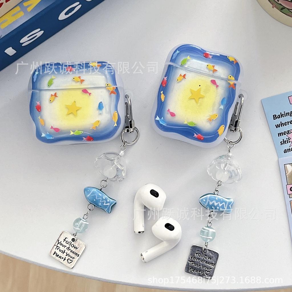 Вихрь звездный цвет рыбы для AirPods 1 защитный чехол apple 1/1 поколение airpodspro1 чехол для наушников