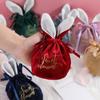 Bunny Ears Wedding Candy Bags Easter Rabbit Gift Packing Bags New Jewelry Organizer  Birthday Party