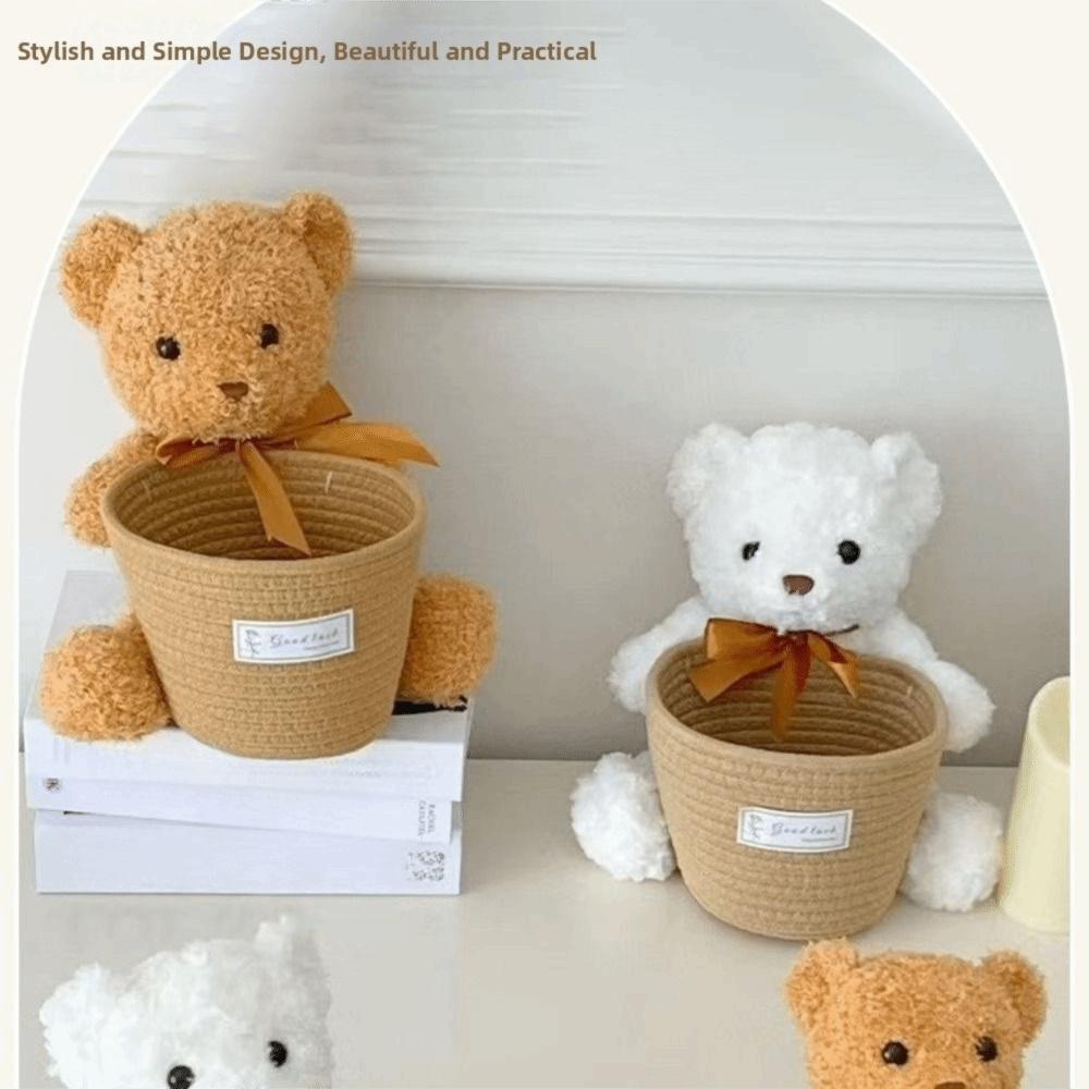 Modern Flower Pot Basket Handmade Woven Flowerpot Weaving Planter  for Sundries Gifts Flowers