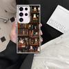 Чехол для телефона для Samsung Galaxy S23 S24 S25 Ultra S20 S22 S23 FE Note 20 S21 Plus S24FE Накладка Винтажная Книжная полка Котенок