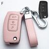 Кожаный чехол для Ford Fiesta Focus 2 Ecosport Kuga Escape Car Flip Folding Remote Key Case 3 Buttons Key Covers