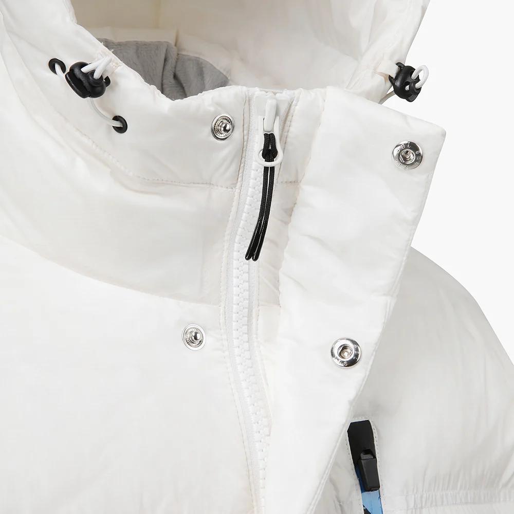 SALOMON Contour Korean Line Snow Down Jacket Outdoor Solid Color Hooded Zip Long Sleeve Long Down Jacket Women Upper Clothing White LC2581500