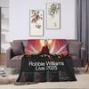Soft Blanket Airplane Travel Robbie Williams Tour Throw Blanket  Flannel Bedspread For Couch Bed Street Trend Sofa Bed Cover
